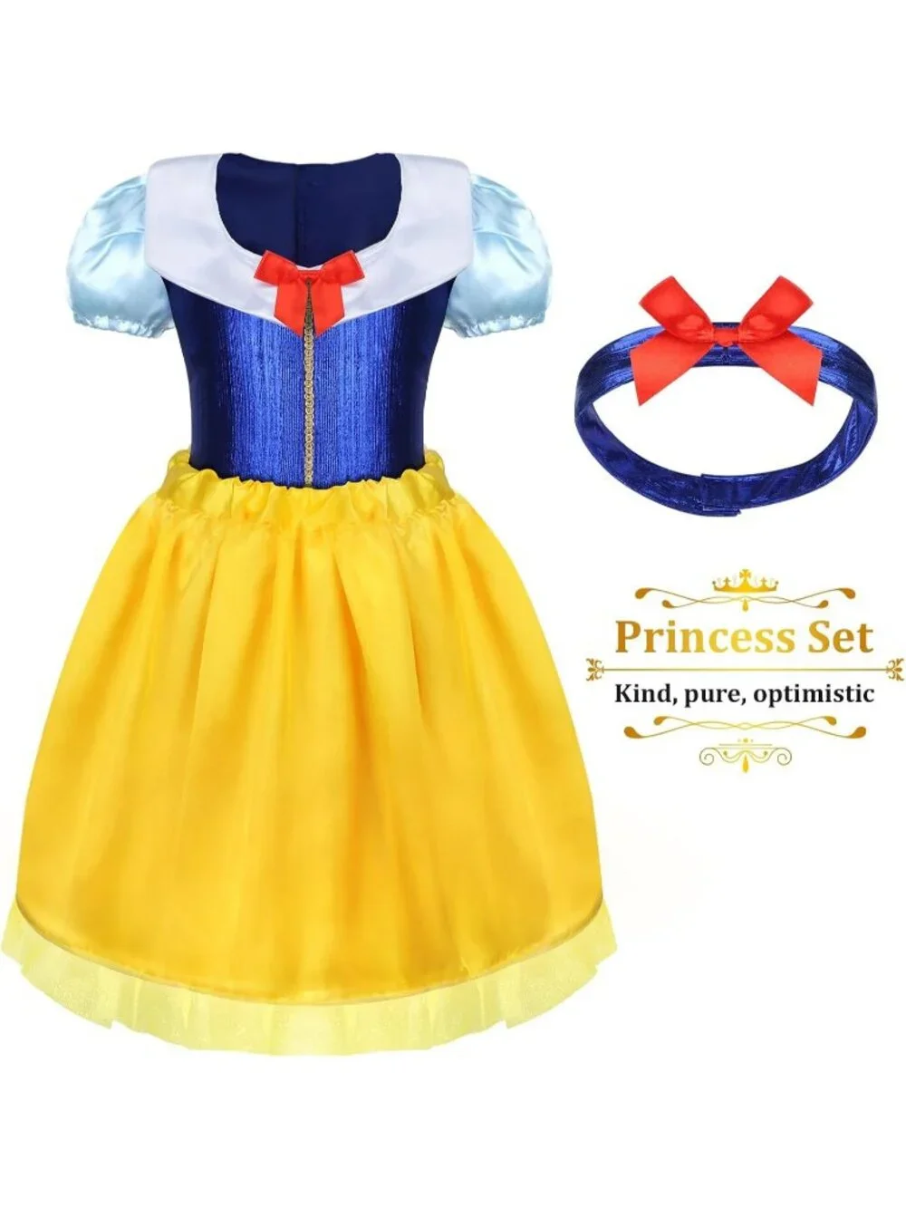 Princess Dress Up Costume Set for Toddler Girls Role Play Toys Gift - Purple